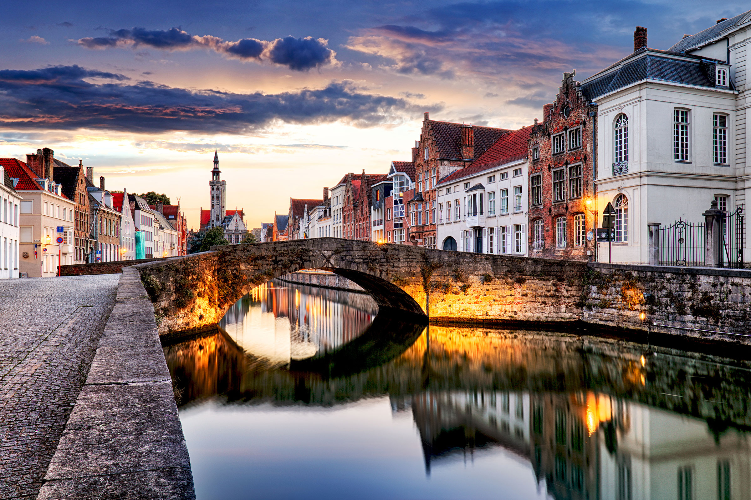 Bruges cityscape Belgium