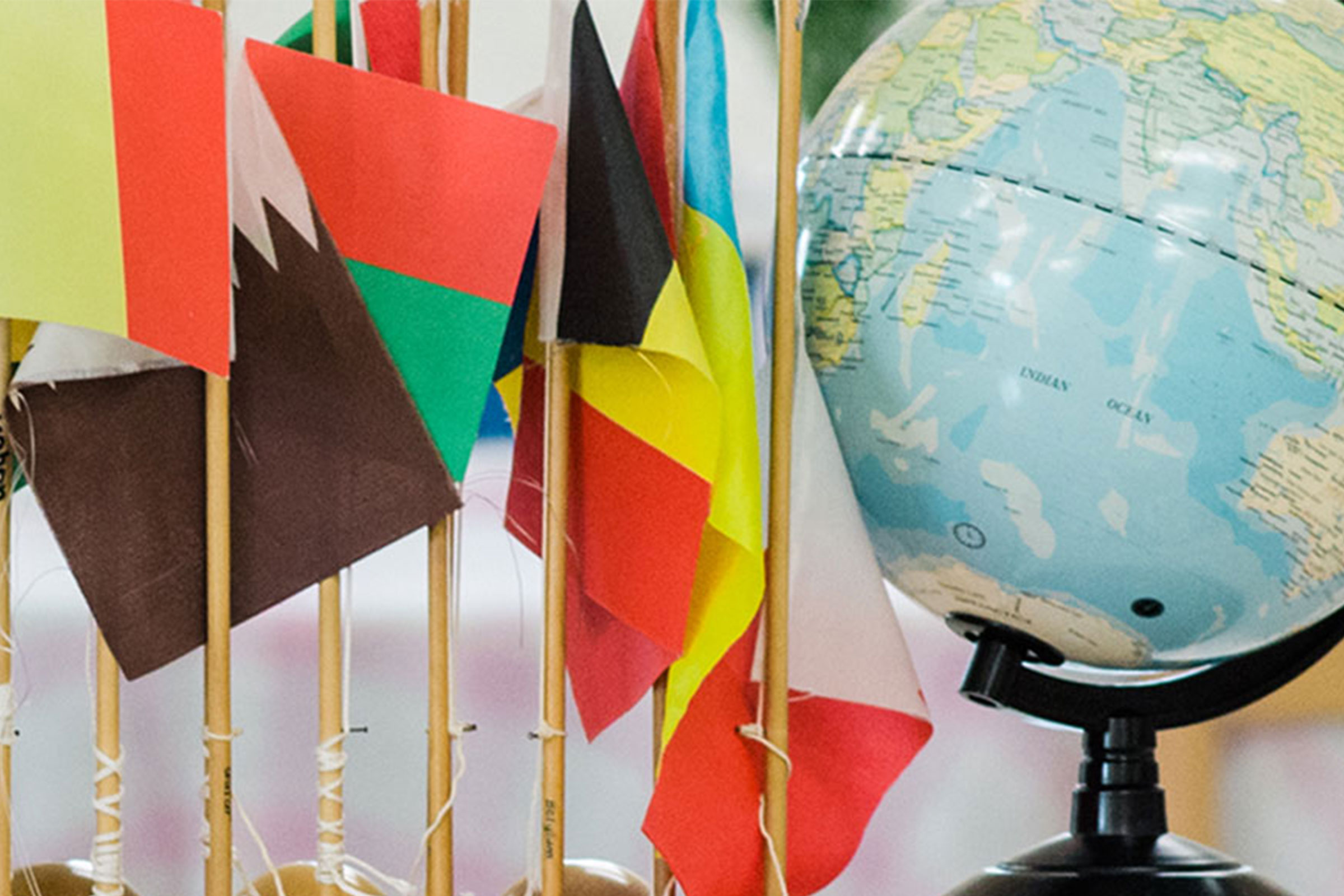 Montessori flags and globe