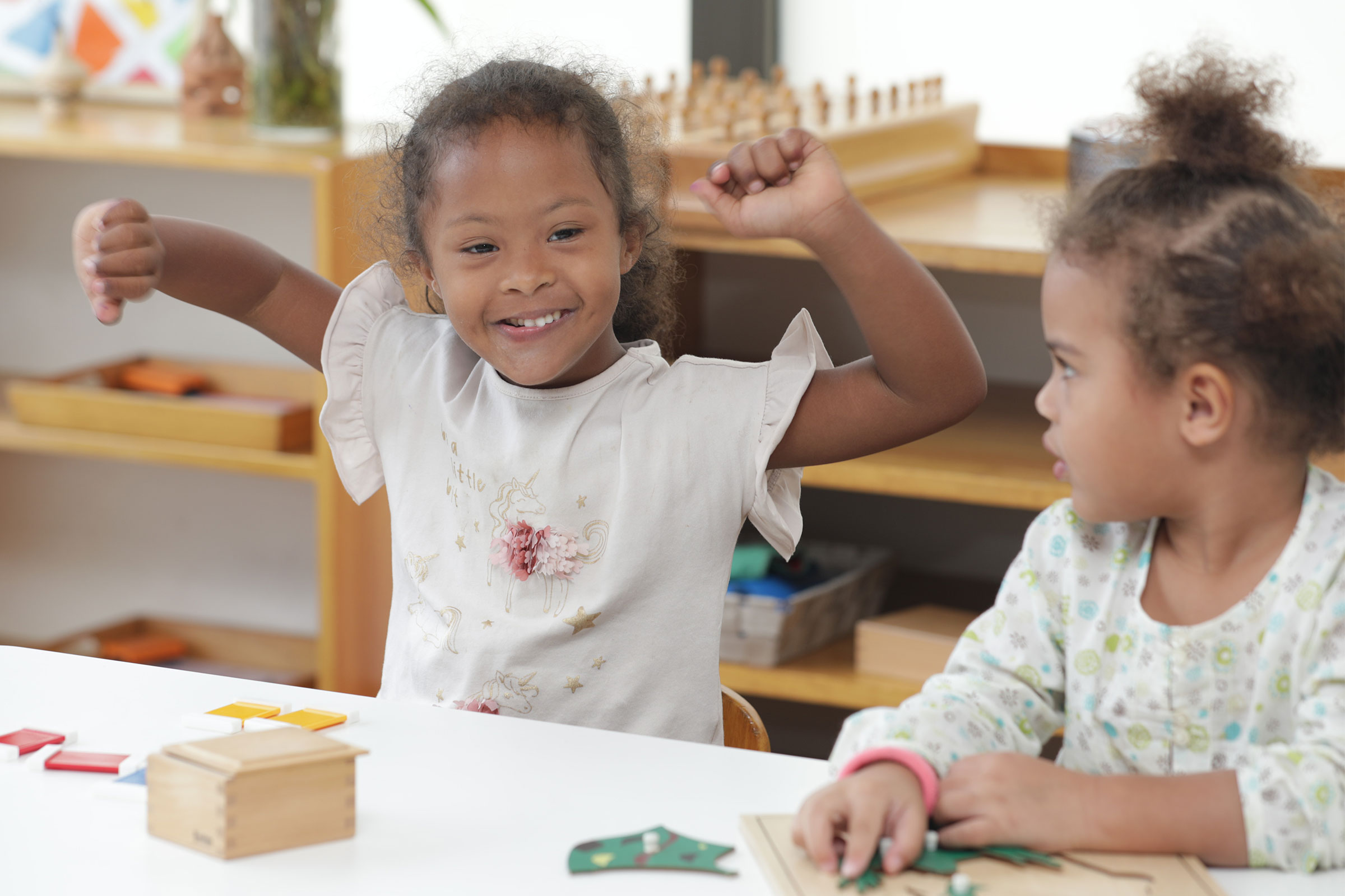 Child celebrating