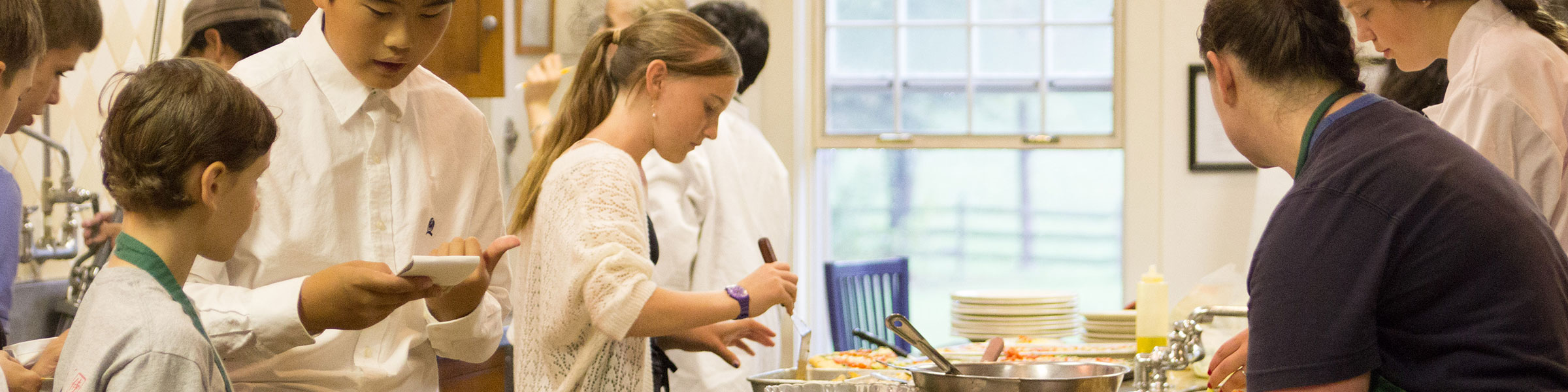 Adolescents in the kitchen