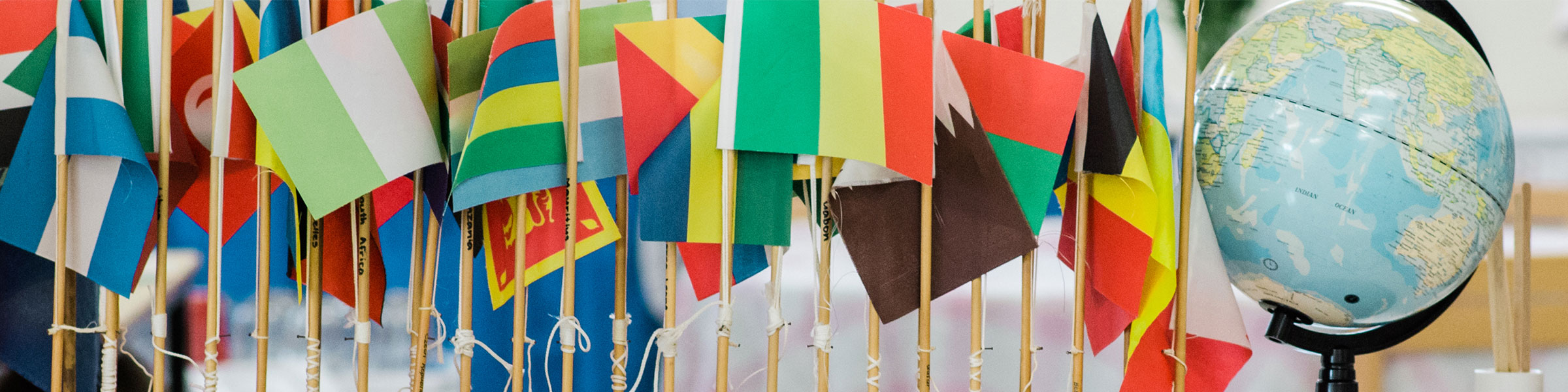 Montessori materials flags and globe