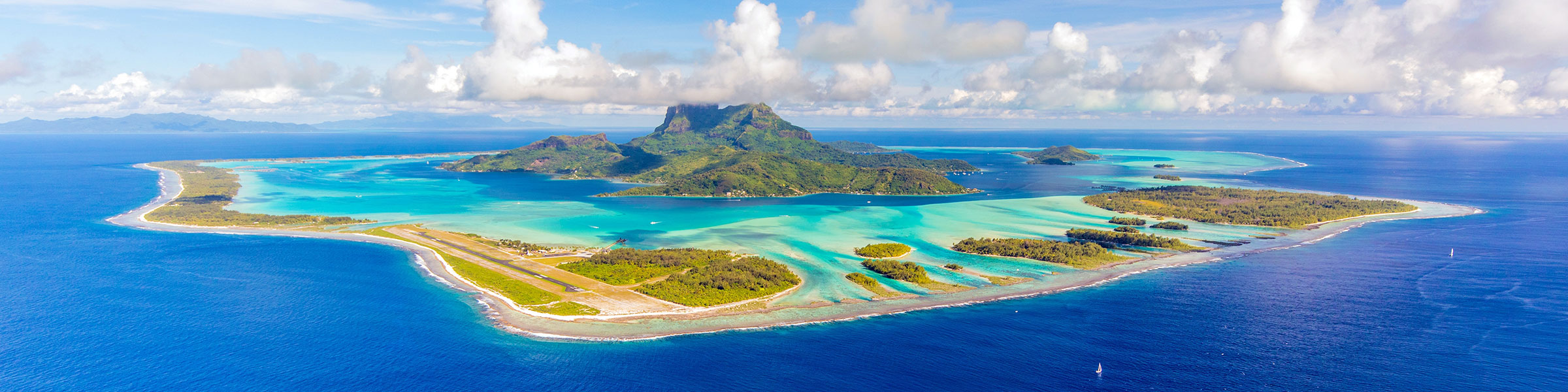 Aerial view of Bora Bora, French Polynesia