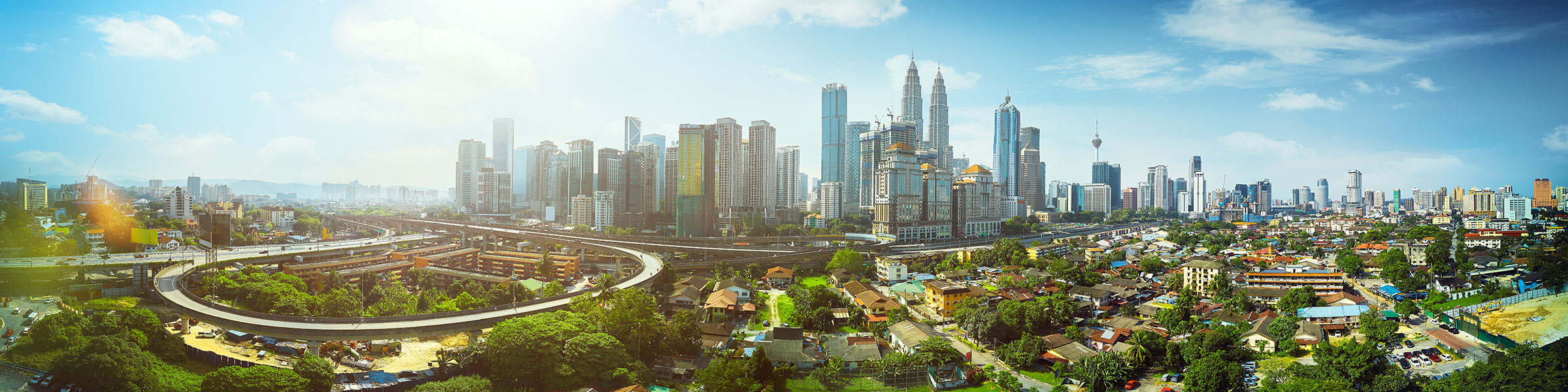 Panorama cityscape Kuala Lumpur city centre, Malaysia