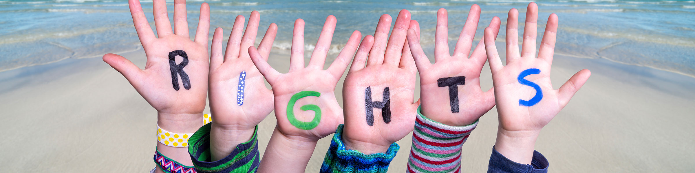 Rights written on children's hands