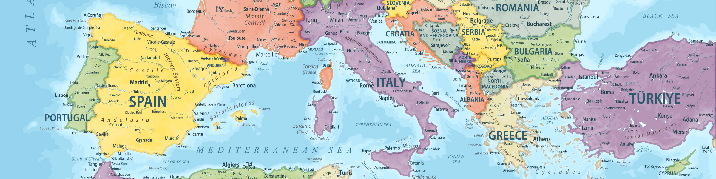 Southern Europe map