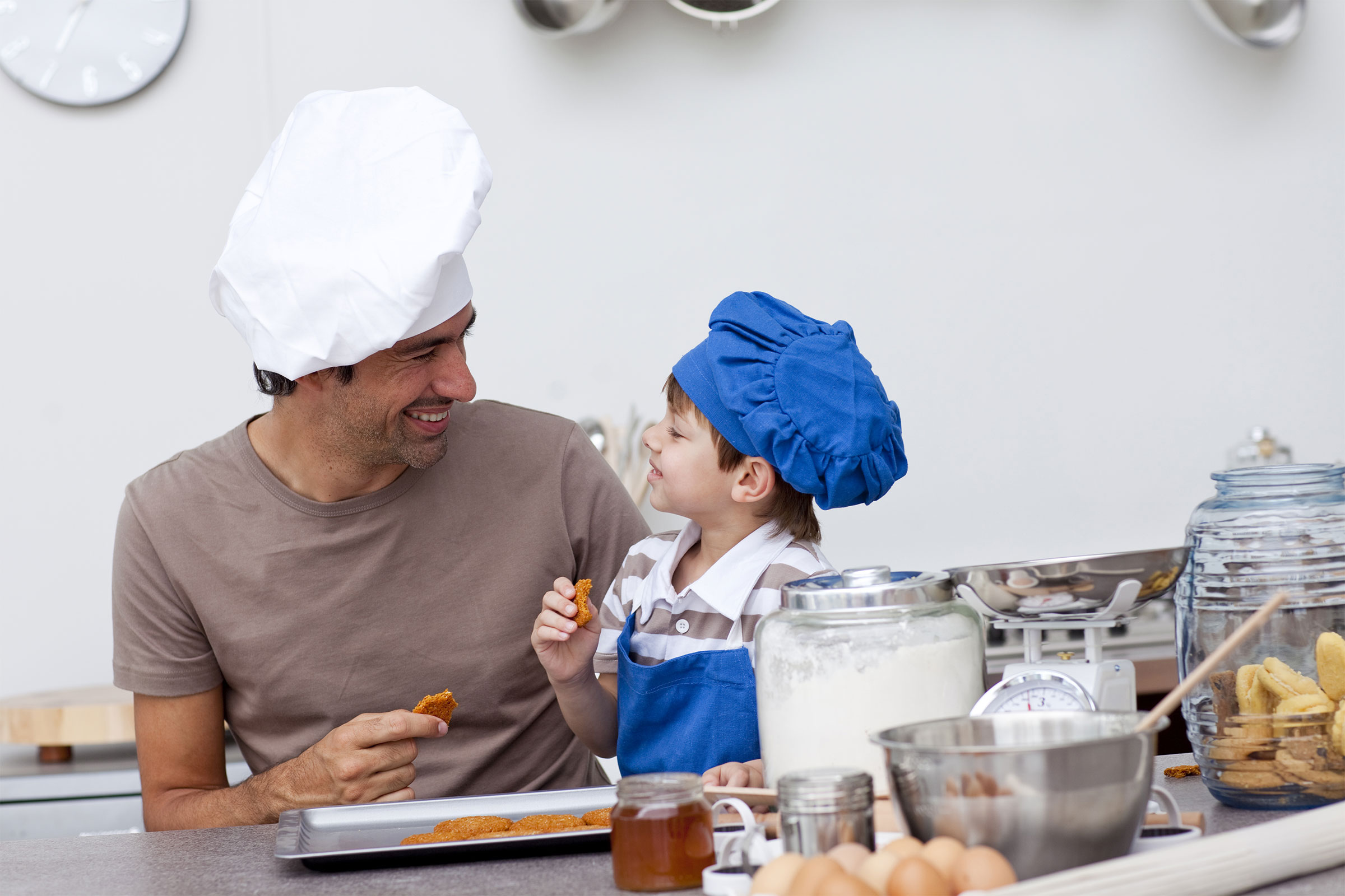 Child and parent cooking