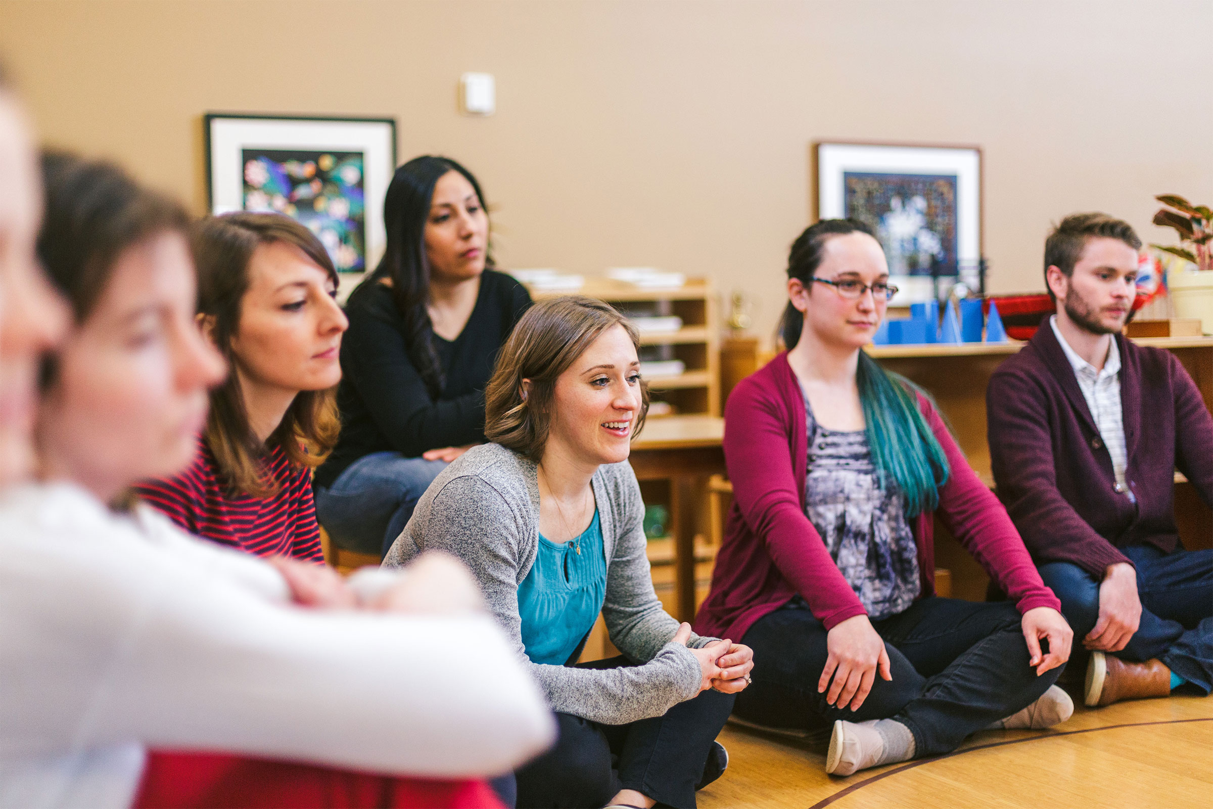 Adults group circle