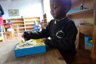 Corner of Hope Montessori child in classroom